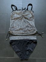Badeanzug Lidea, Damen, Cup E, Grösse 38, schwarz-weiss