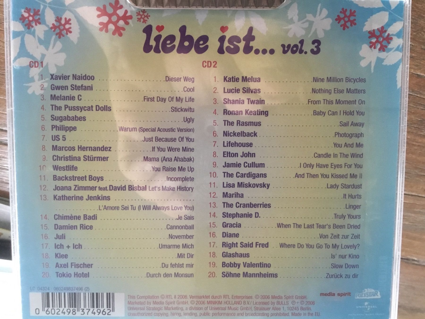 CDs: Liebe ist... Vol. 3 CD 2CDs  s – Gebraucht aus Thierachern von sweden08 1