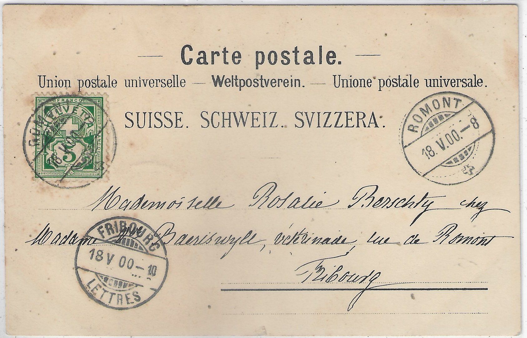 Cartoline postali: Gruss vom Vierwaldstättersee - Luzern - Hoffmann Litho – Usato da Ettingen venduto da Kartenplanet 1