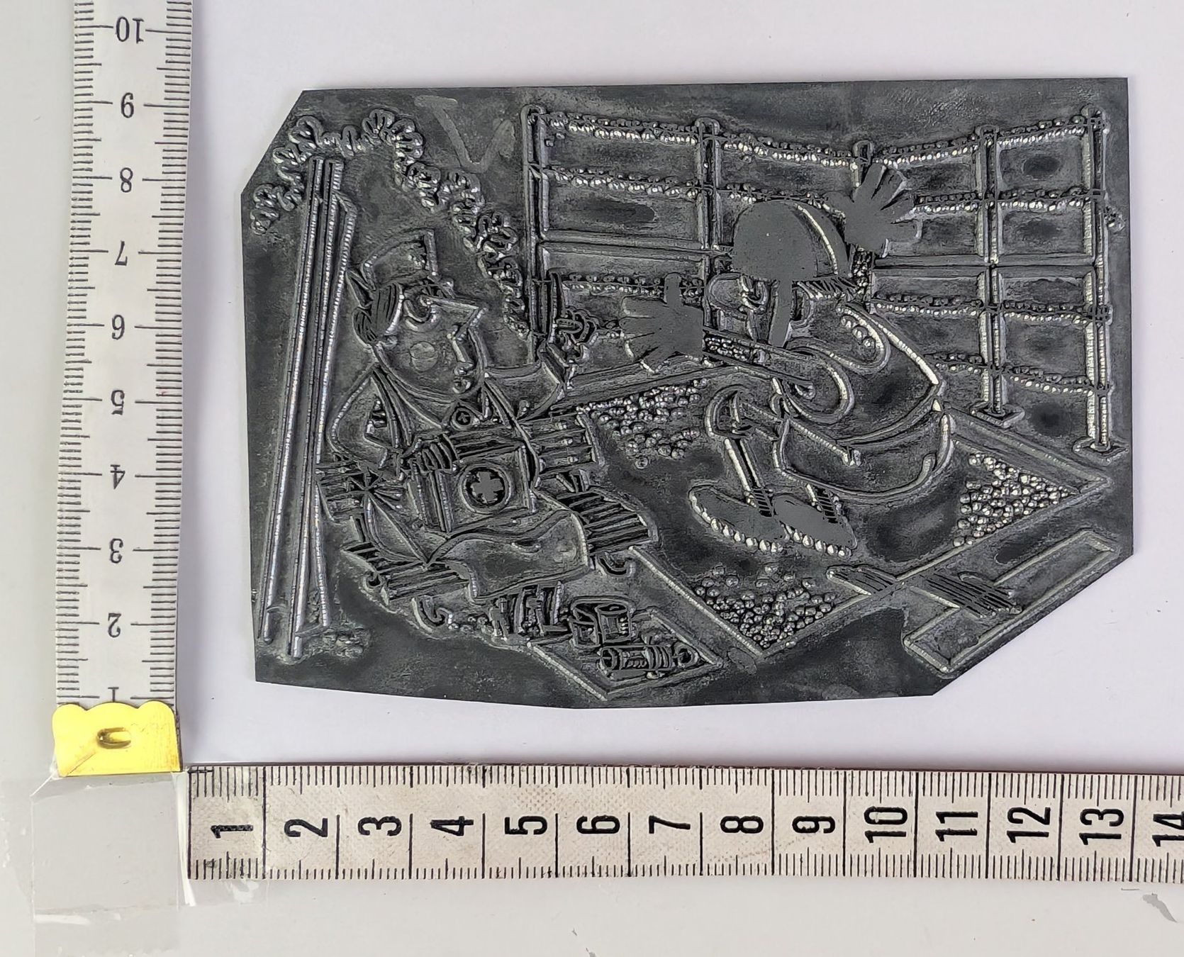 Foto & Immagini: Druckerplatte mit Cartoon von Werner Büchi "Altersheim" +... – Usato da Zürich venduto da axolottchen 1