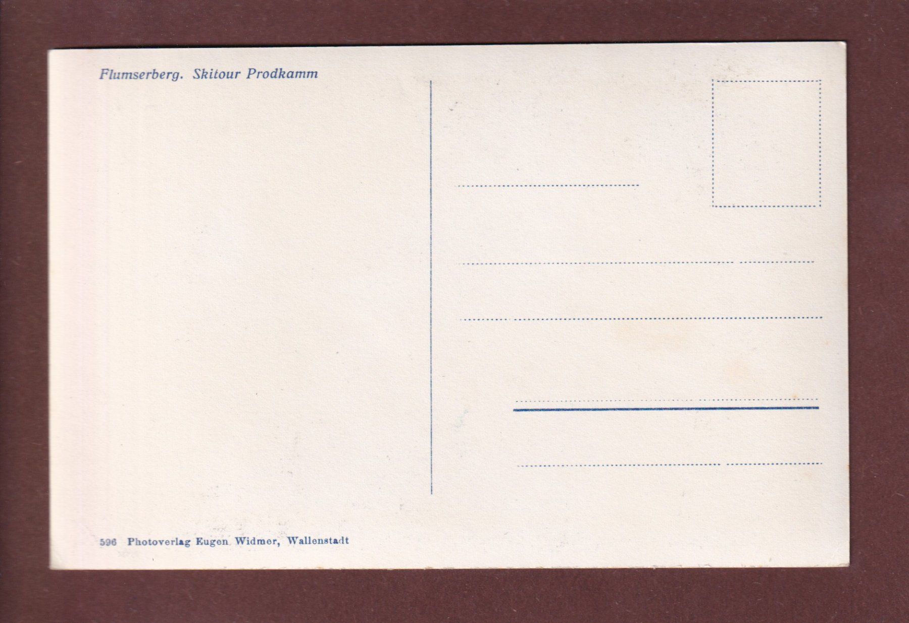 Cartoline postali: FLUMSERBERG - Skitour Prodkamm – Usato da Pully venduto da nicecards 1