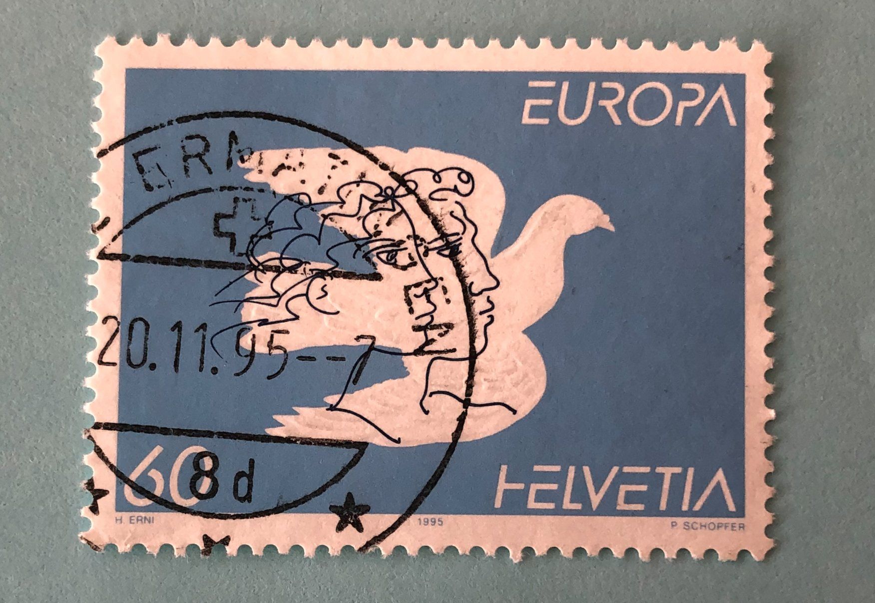 Tutti i francobolli: Nr.880 Friede  Europa GESTEMPELT 1995    – Usato da Aarau venduto da Billa007