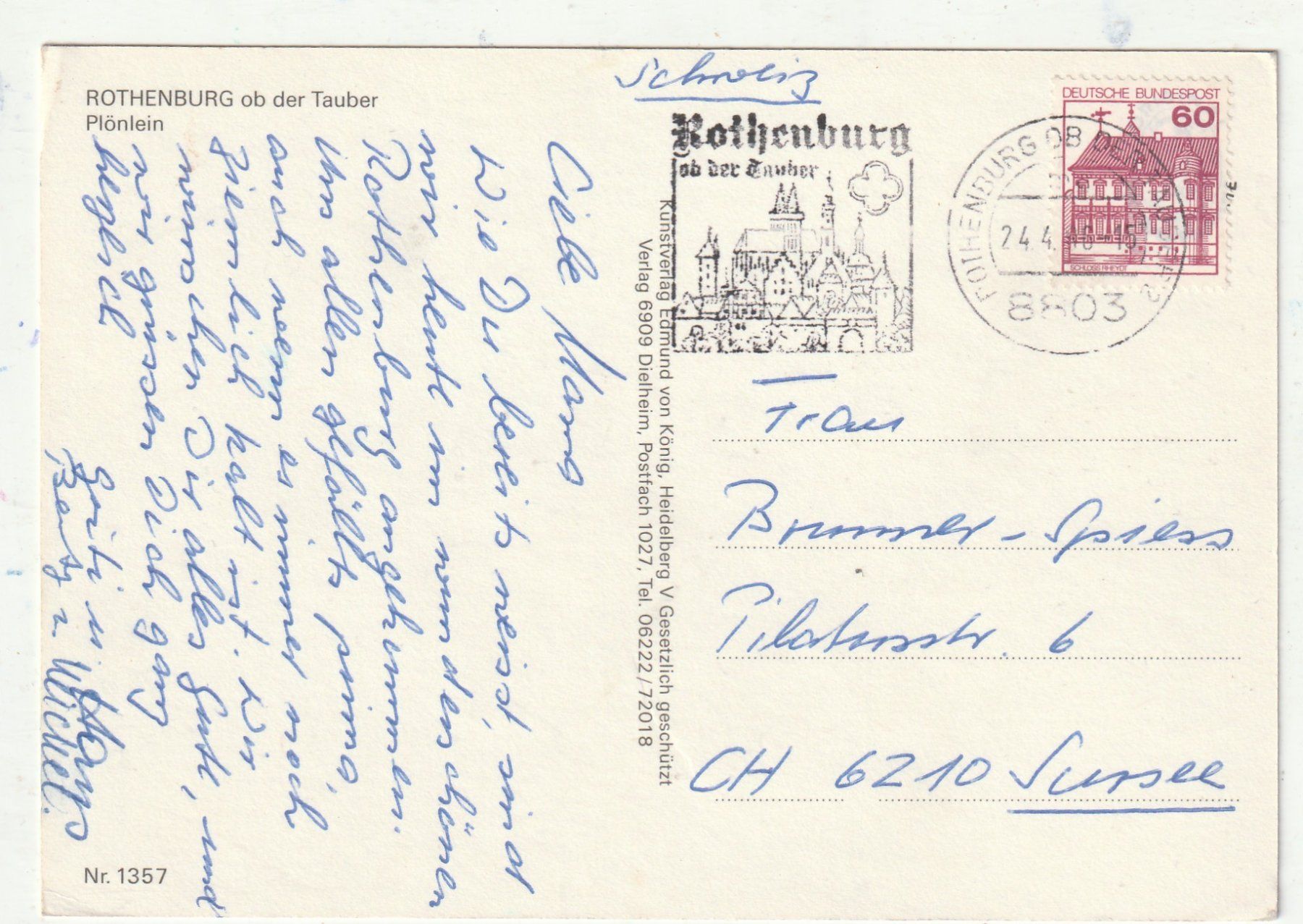 Cartoline postali: Rottenburg – Usato da Lumbrein venduto da made02 1