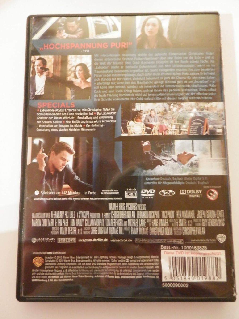 Tutti i DVDs: Inception mit Leonardo DiCaprio – Usato da Weiach venduto da weiach82 1