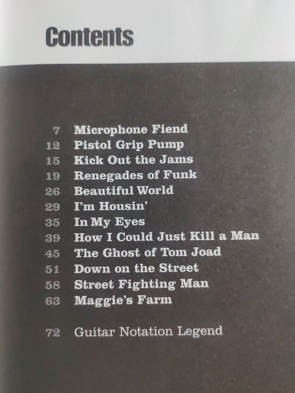 Libri: Rage against the machine - partitions pour guitare – Usato da Le Sentier venduto da Alexandre_VI 1