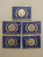 lot de 5 demi dollar KENNEDY 1970, 1971, 1972,1973, 1974
