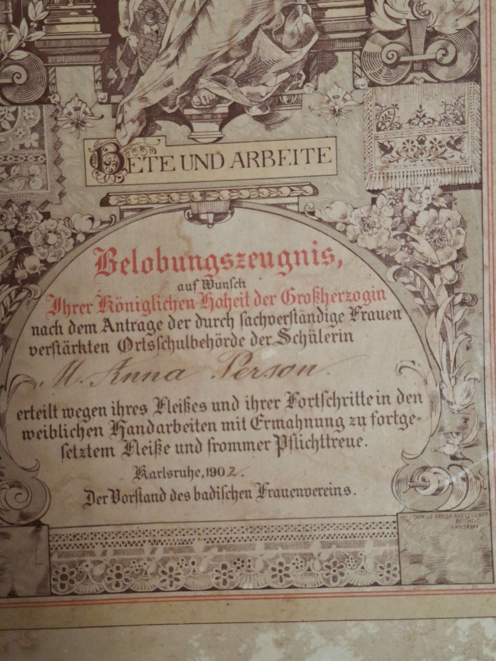 Documenti: antike Urkunde 1902,Dachbodenfund – Usato da Zweidlen venduto da zah_b2hj 1