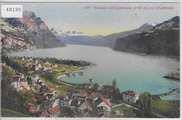 Weesen mit Leistkamm und Churfirsten - Litho