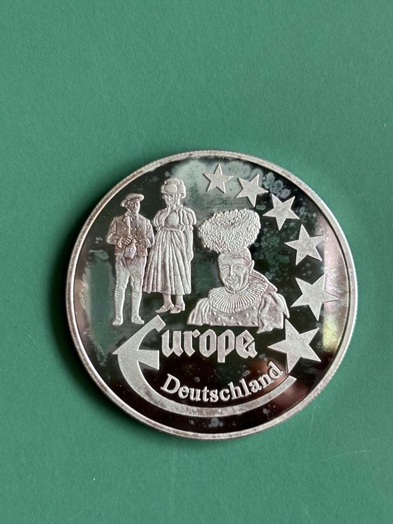 FKaiYin 1852 Geschnitzte Reichsmark-Münze – Messing Mit 925er Silber-Plattierung, Sammlerstück