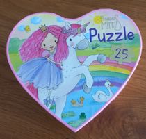 *HERZ - PUZZLE - PRINZESSIN* CA. 15 X 18CM/25 T/VOLLST/GEBR.