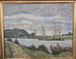 Ölgemälde „Am Flachsee“ Ernst Hunziker