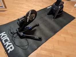 Wahoo Kickr Core Version 5 mit Headwind und Matte