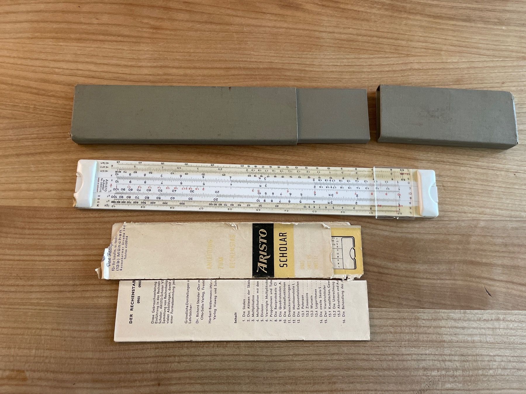 Faber-Castell Calcolatrici tascabili: Rechenschieber von Aristo Scholar VS – Usato da Winterthur venduto da cheerio97 2