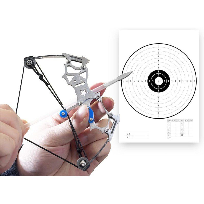 Tiro con l'arco: Mini Bogen Compound Bow 13cm Set 10 Pfeile Zielscheibe – Nuovo e nell'imballaggio originale da Hundwil venduto da Mr.Wong 4