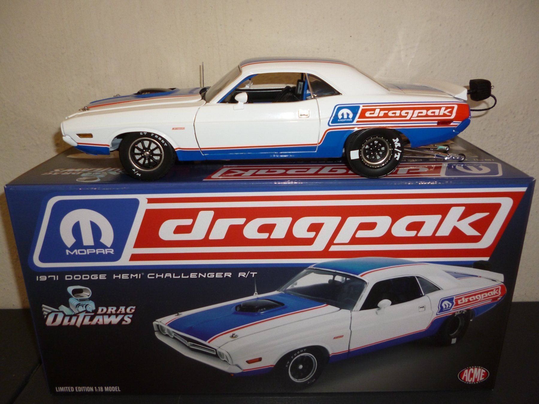 Dodge Modellautos: Dodge Challenger 1971 Hemi-Dragster 1:18 ACME – Neu und originalverpackt aus Niederwil SG von Kaicorner03