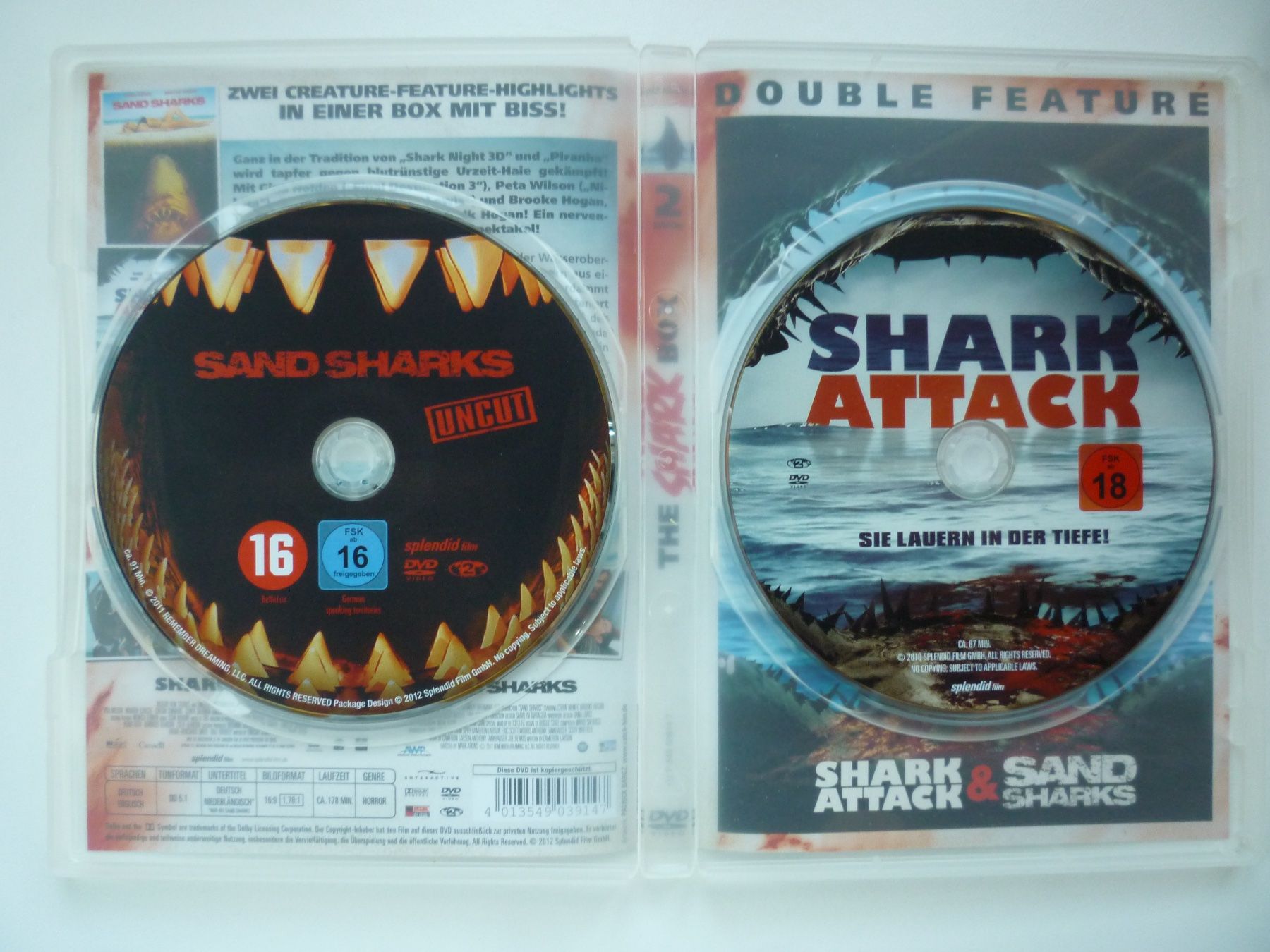 Tutti i DVDs: Shark Attack + Sand Sharks - Double Feature 2 DVD Box – Usato da Münchenstein venduto da antares09 2