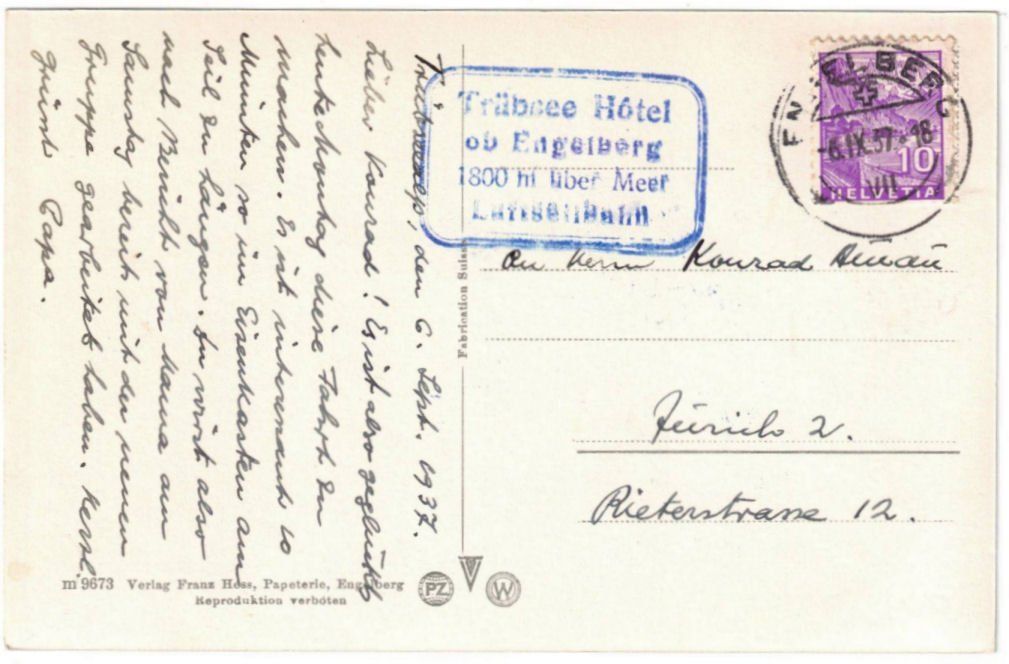 Cartoline postali: Engelberg - Luftseilbahn Gerschnialp--Trübsee – Usato da Binningen venduto da Mountainrider 1