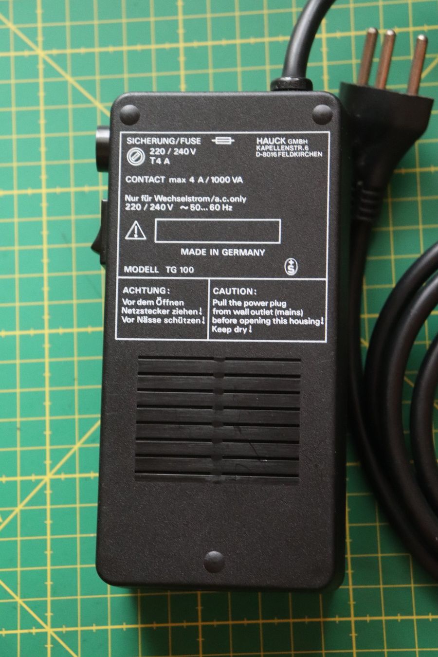 Laboratorio & Camera oscura: Hauck Trialux Netzteil TG100 – Usato da Fribourg venduto da StegoLoriginal 1