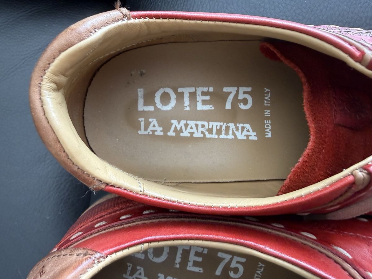 La Martina Herrenschuhe: La Martina Lote 75, Lederschuhe, rot – Gebraucht aus Goldach von Messerguru 1