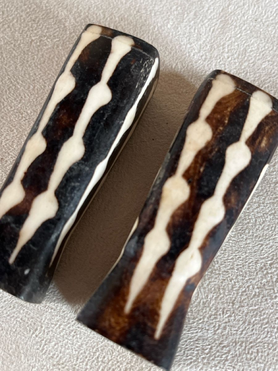 Geschirrsets: Salz & Pfeffer Set Zebra Pattern Natural Material – Gebraucht aus Colombier NE von andpsykz3 3