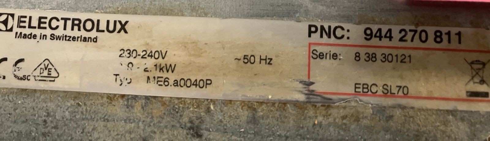 Electrolux Fours: DAMPFGARER Electrolux EBC SL70 – D'occasion à Bazenheid par Cremant22 3