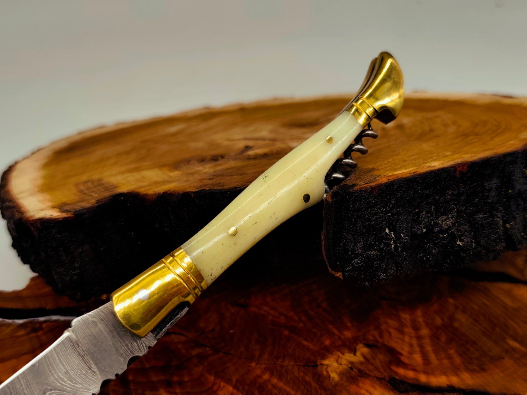 Accessori: Laguiole Damast Messer Klappmesser echtes Damastmesser – Nuovo e nell'imballaggio originale da Arlesheim venduto da Premius_1 5