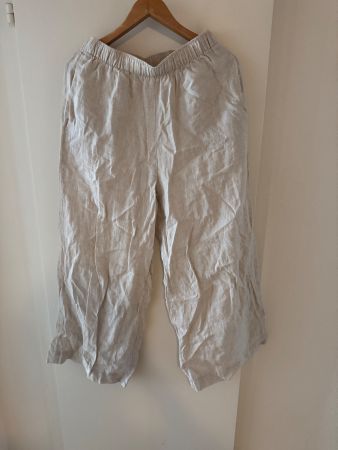 Leinenhose Damen beige Grösse M guter Zustand