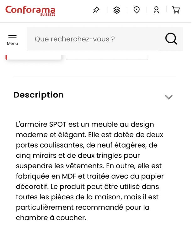 Armoire portes coulissantes SPOT blanc LIPO Kaufen auf Ricardo