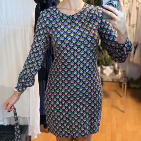 King Louie Kleid 100% Viskose mit Gürtel Gr. M