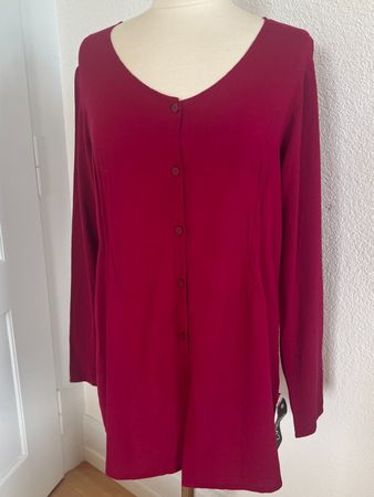 Colora Damen Long Bluse, Gr. L, Beere, NEU