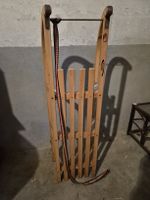 Davos Holzschlitten mit Schnur guter Zustand 100cm