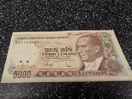 5000 Lira 1970 Banknote Tuerkiye Cumhuriyet Zentralbank