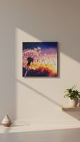 Fertiges Diamond Painting Pusteblume 40x40cm mit Glitzer