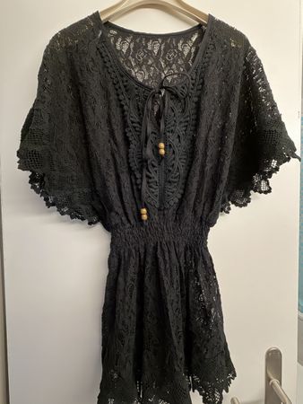 Kleid Spitze schwarz Gr. S 2x getragen