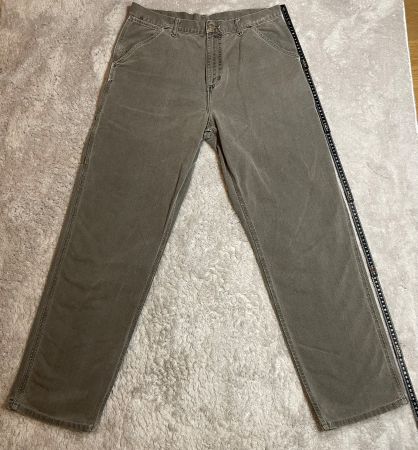 Carhartt Carpenter Hose W33 L32 Grau Workwear Vintage