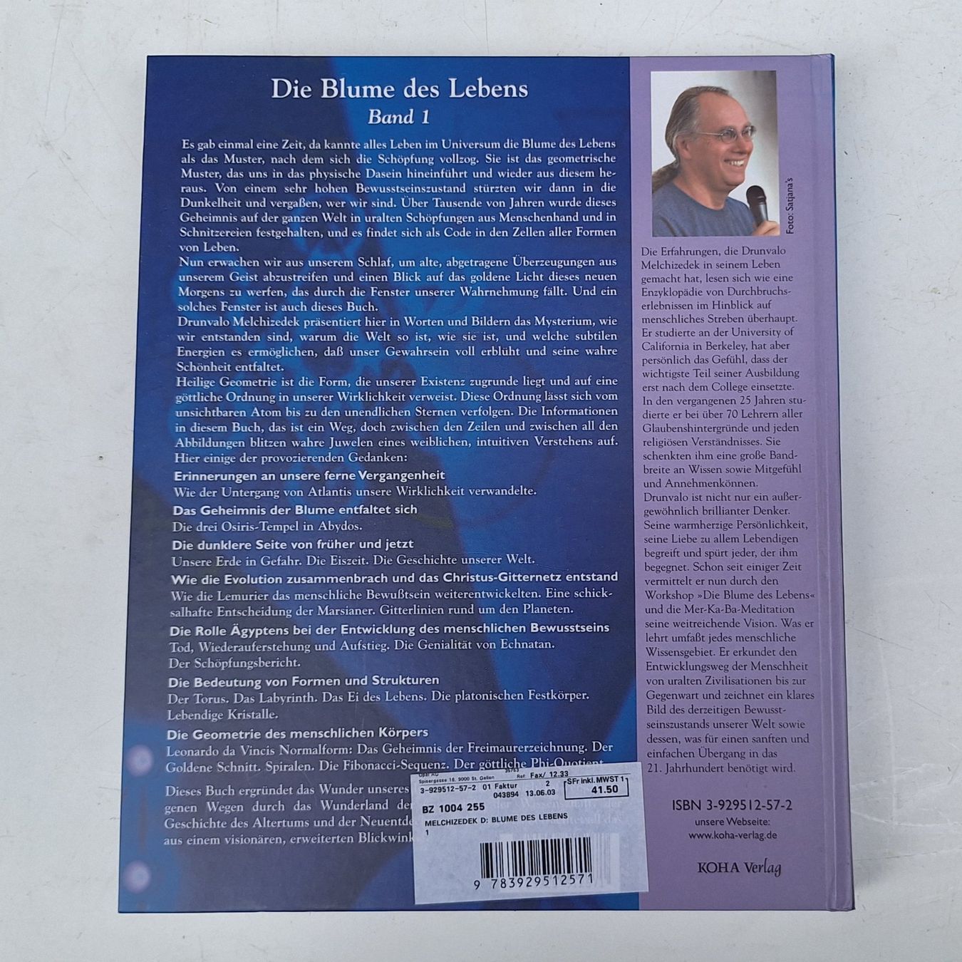 Bücher: Die Blume des Lebens, Band 1, Drunvalo Melchizedek – Gebraucht aus Weinfelden von JoeBaer 3