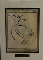 Wunderschönes Sufi-Tänzer Bild, gerahmt, Top Zustand!