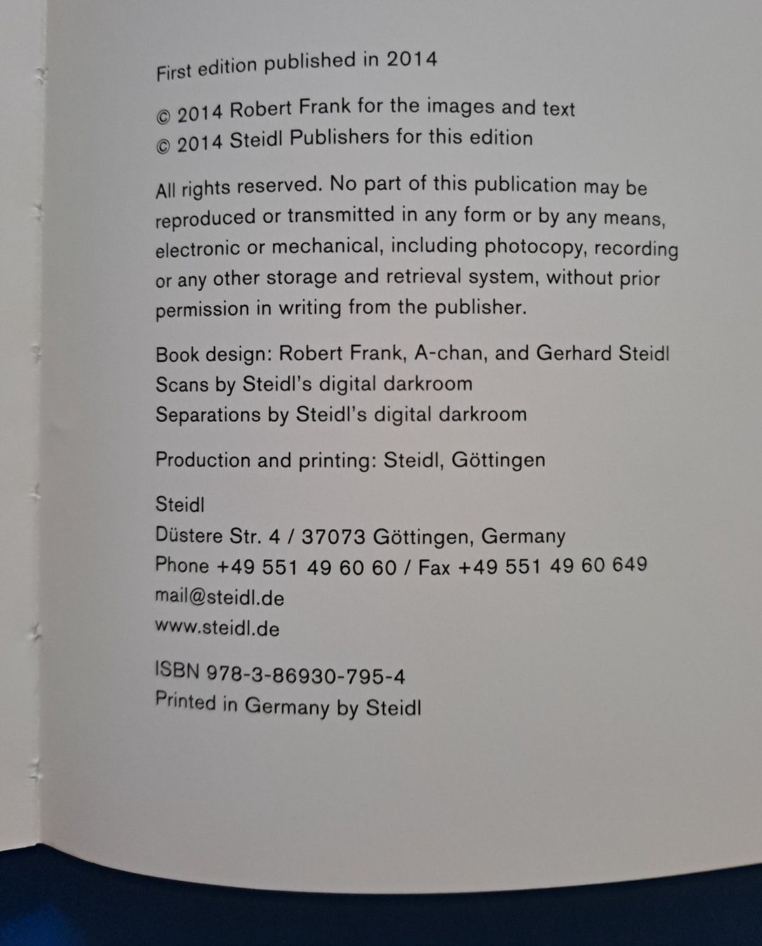 Bücher: ROBERT FRANK: PARTIDA. Erstausgabe 2014 Top erhalten – Gebraucht aus Zürich von archiphil 9