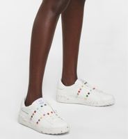 VALENTINO GARAVANI Rockstud Untitled faux leather sneakers