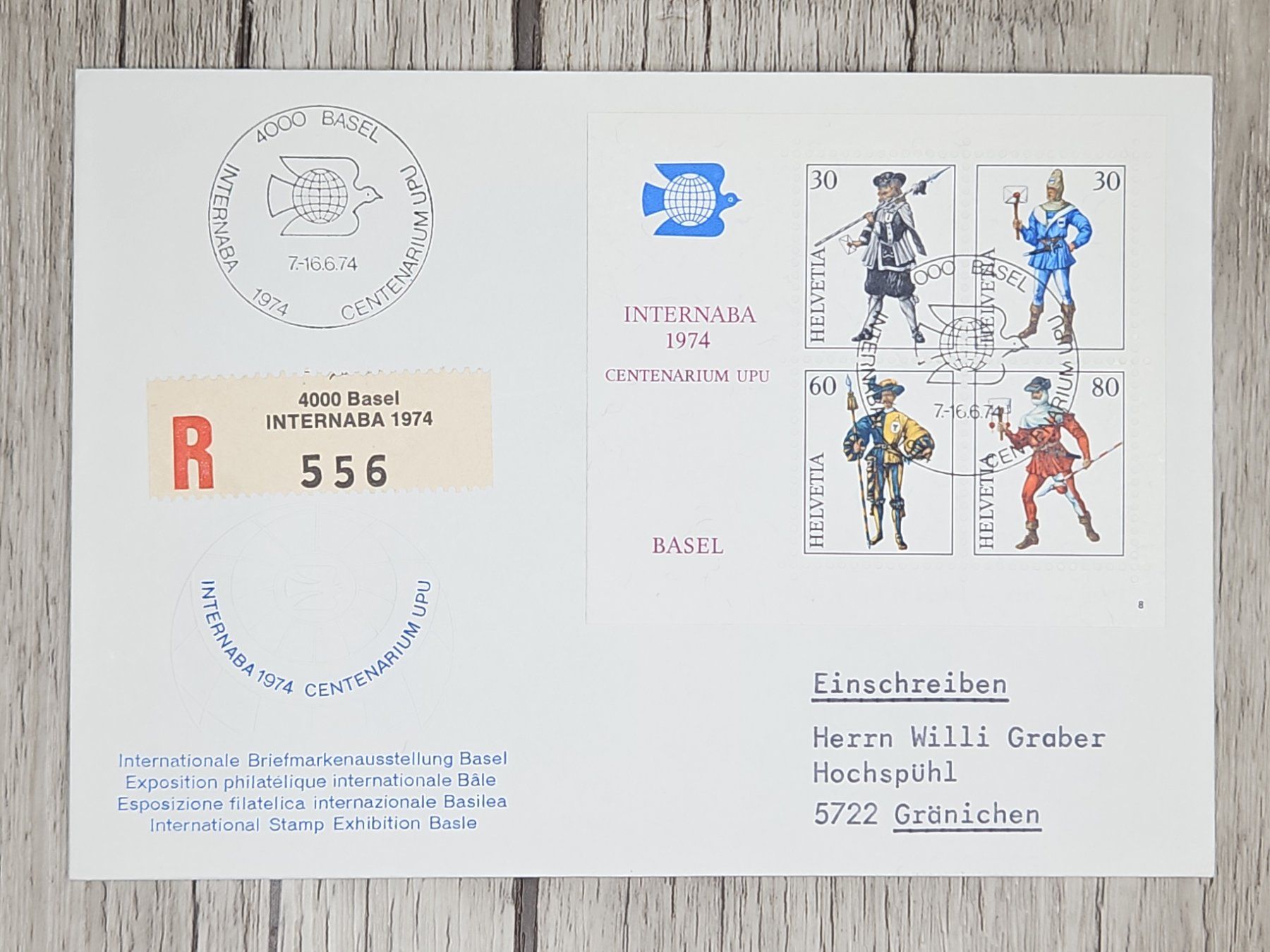 Tutti i francobolli: CL09 Enveloppe + Timbre Suisse 1974 – Usato da Cousset venduto da Patrick_Collections