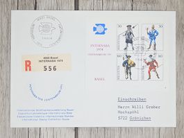 CL09 Enveloppe + Timbre Suisse 1974