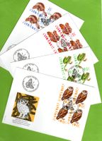 1995 FDC Bedr. Tierarten + 100 J. Kino Viererblöcke SBK 46.-