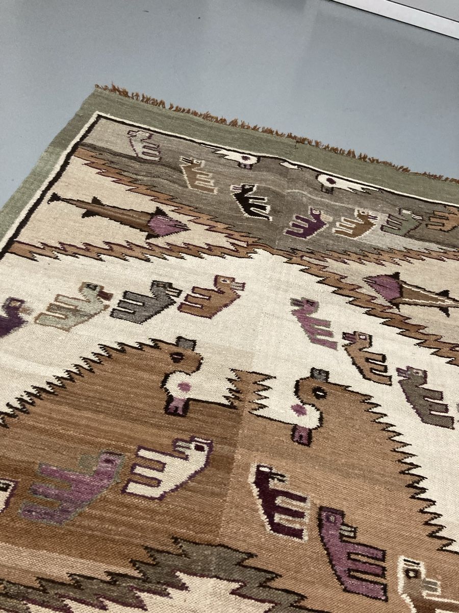 Tappeti: 40er Jahre Azteken Wandteppich /Teppich – Usato da Bauma venduto da MissRedCat 3