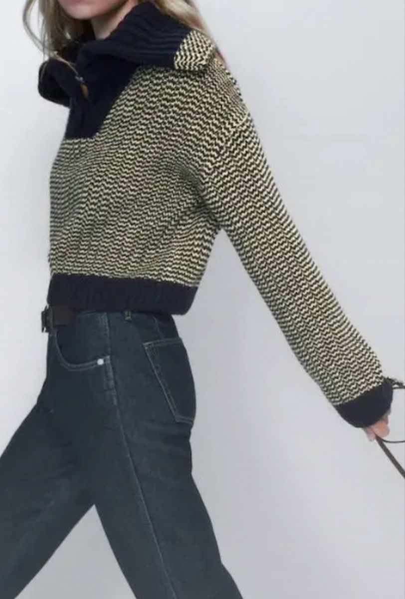 Massimo Dutti Maglioni & Felpe: Massimo Dutti Strickpullover – Dunkelblau & Grün – Usato da Schaffhausen venduto da Nischa33 1