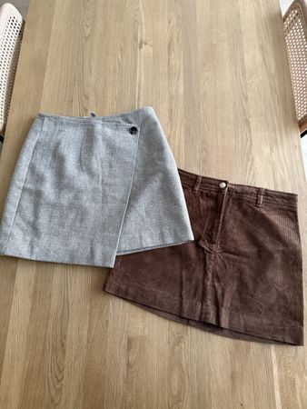 Beige Röcke Cord/Wollmischung, Gr. S/M