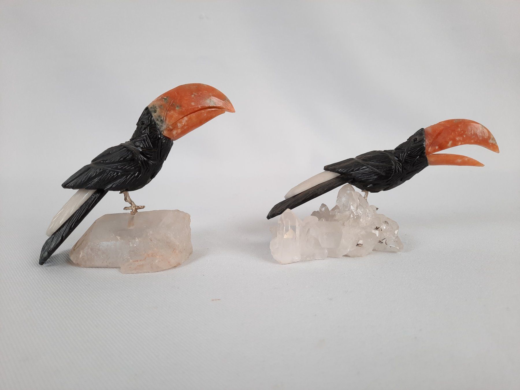 Minerali & Pietre curative: 2 Vögel auf Bergkristall – Usato da Beinwil am See venduto da Restwert_Beinwil