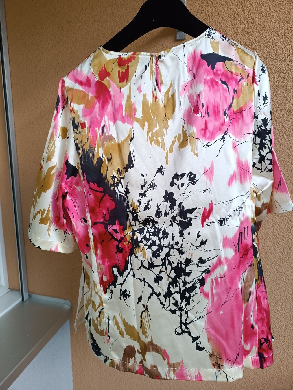 Tops: Seiden-Top beige rot braun – Neu (gemäss Beschreibung) aus Horn von sonjamenzi 1