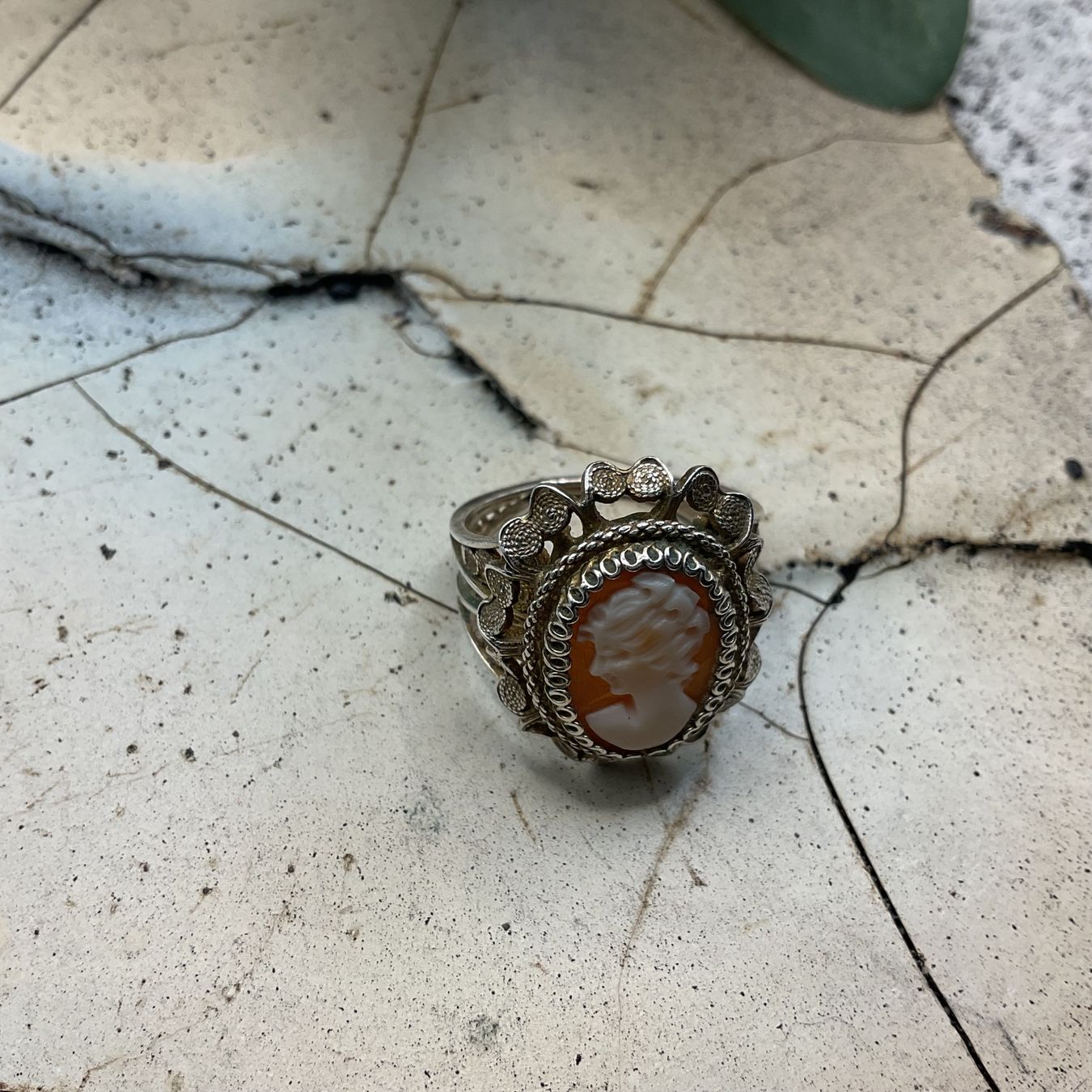 Anelli: Vintage Ring in Silber mit Gemme, Gr.55 – Usato da Luzern venduto da S.Kern01 1