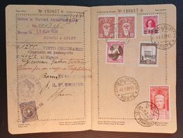 Antiker SCHWEIZER PASS mit vielen Stempeln 1938