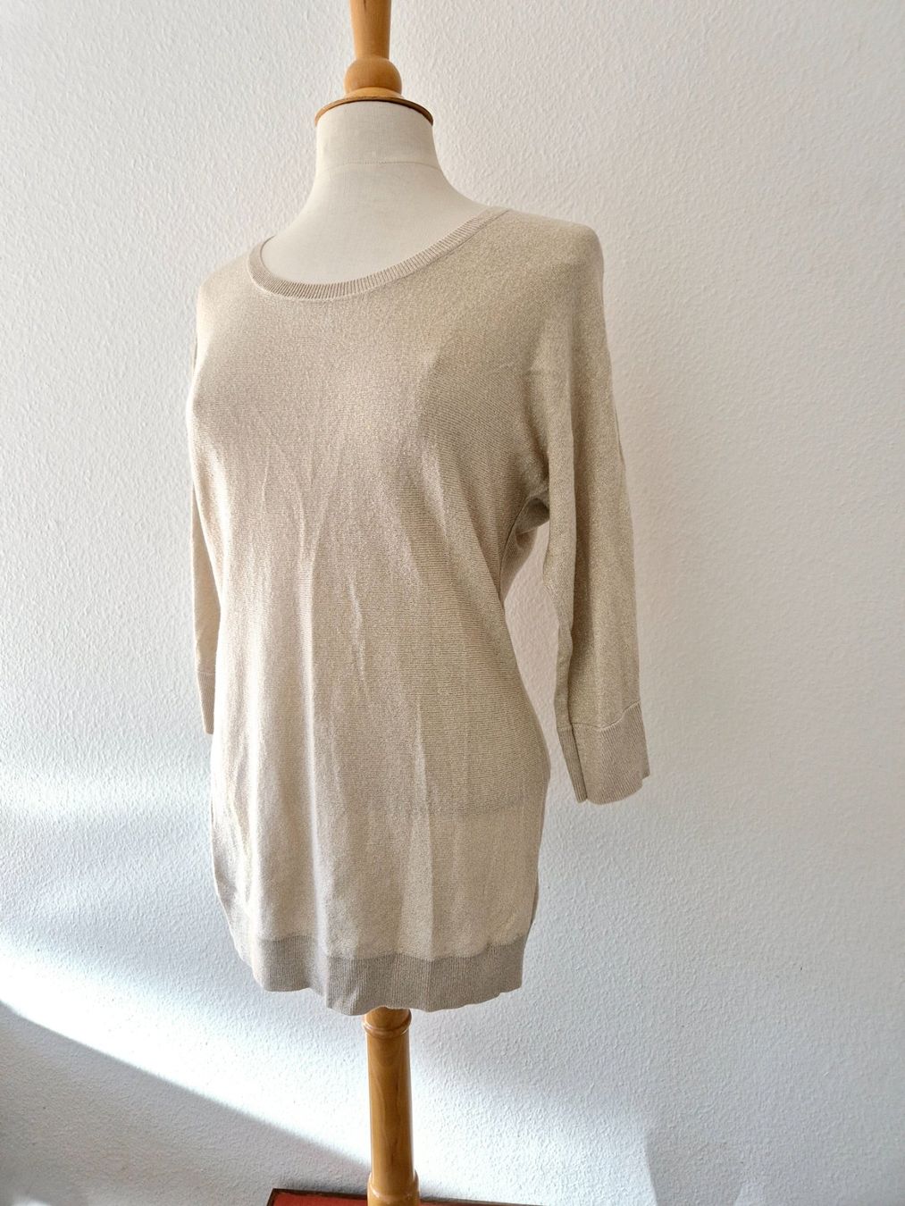 Maglioni & Felpe: FELDPAUSCH PULLOVER PULLI GLITZER L 40 BEIGE TOP ZU ROCK – Usato da Elsau venduto da the-colorful-side 1